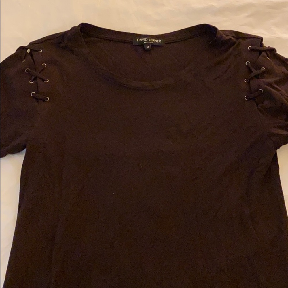 David Lerner t-shirt dress with criss-cross detail